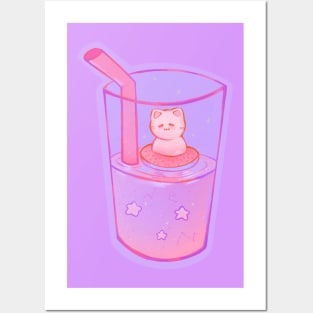 Little Catto Drink Posters and Art